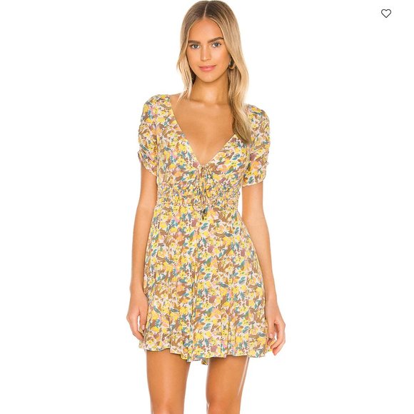 Free People Dresses & Skirts - free people forget me not mini dress yellow REVOLVE